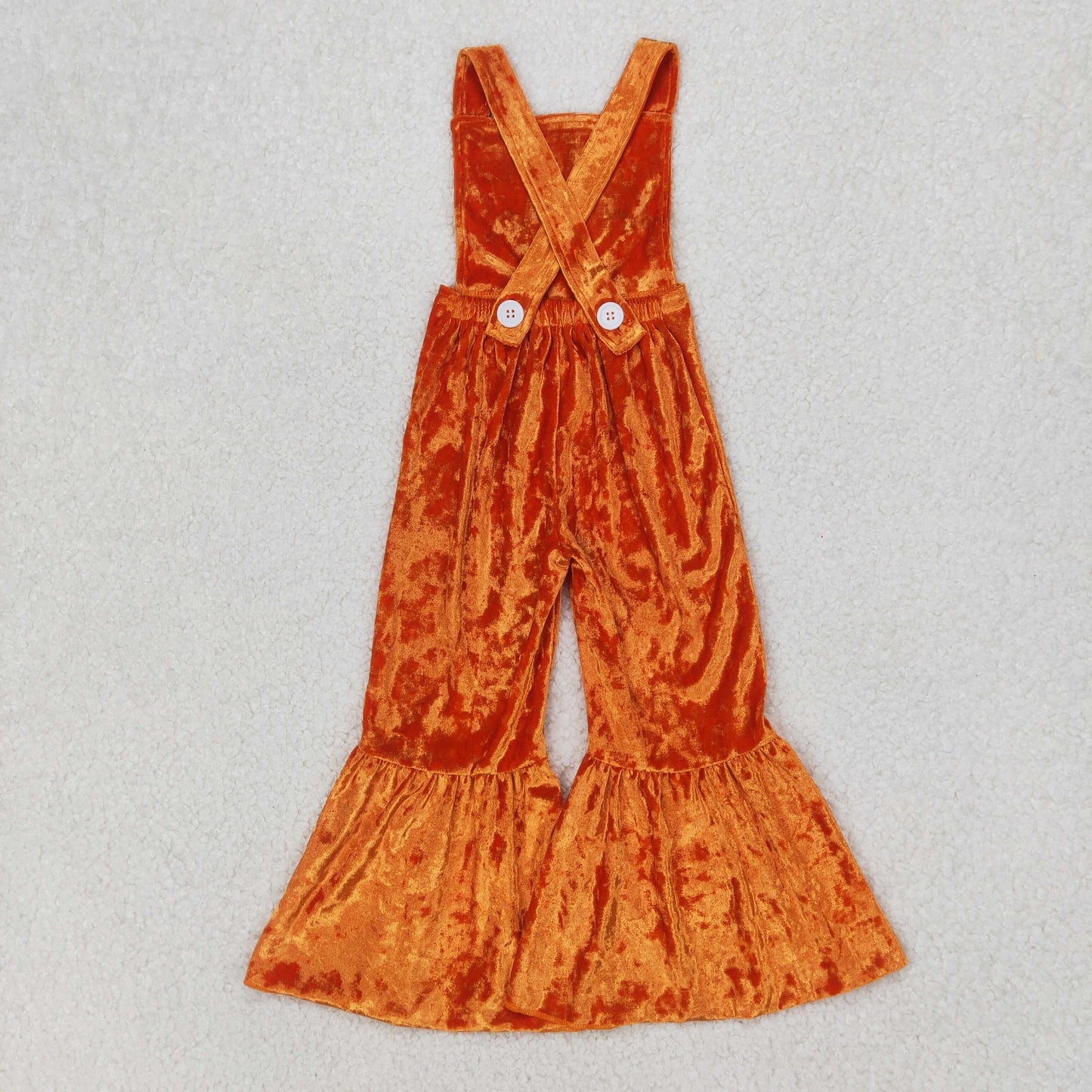 SR2444 velvet embroidery orange cartoon bluey western girl jumpsuit 202503 RTS
