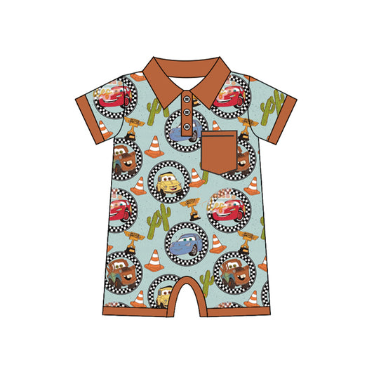 SR2470  cartoon car  shorts  boy romper 202412 preorder