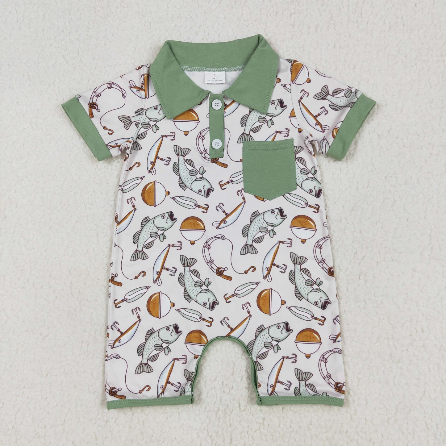 SR2472 Fishing boy romper  202502 RTS