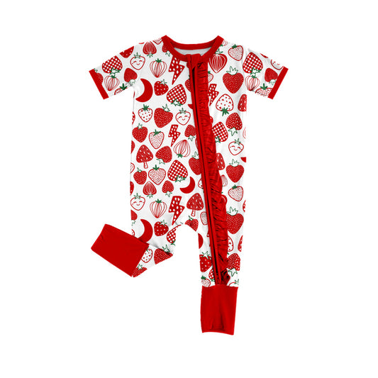 SR2500  strawberry girl  romper 202412 preorder sibling