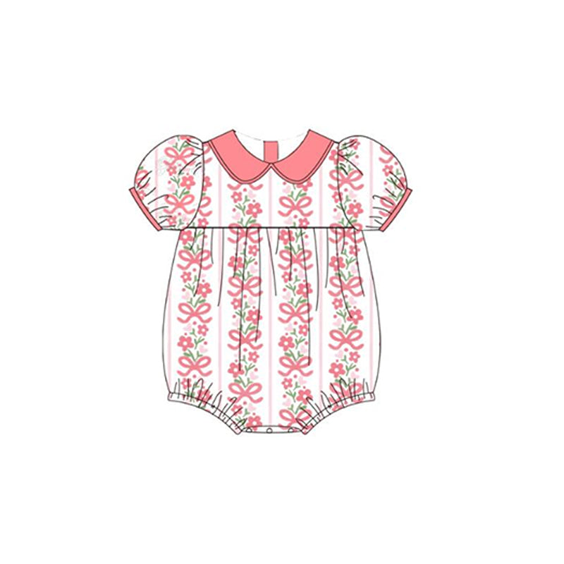 SR2507 bow girl romper 202410 preorder sibling