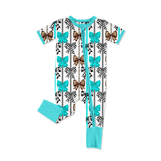 SR2519  bow boy romper 202410 preorder sibling