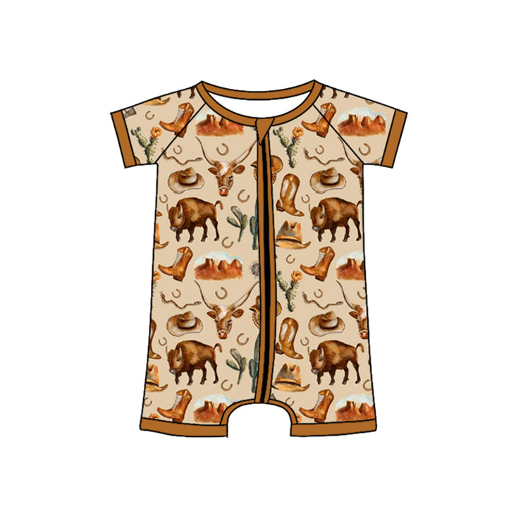 SR2528 western cow girl romper 202412 preorder sibling