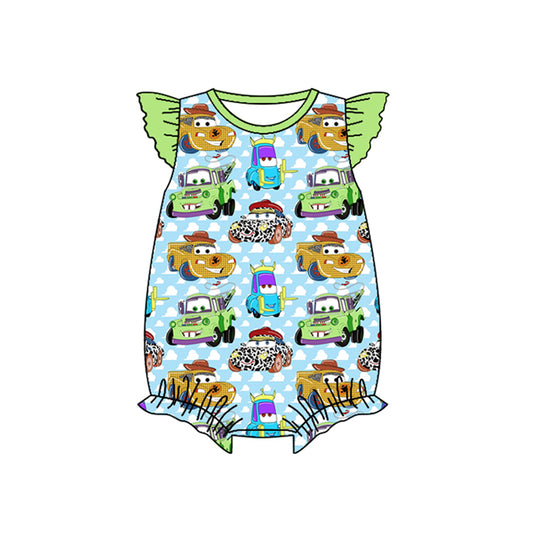 SR2530  cartoon car boy romper 202412 preorder sibling