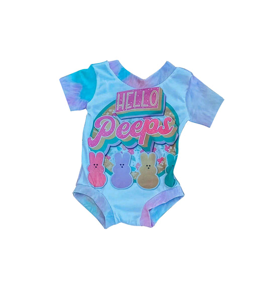 SR2531 Easter Peep boy romper 202412 preorder sibling