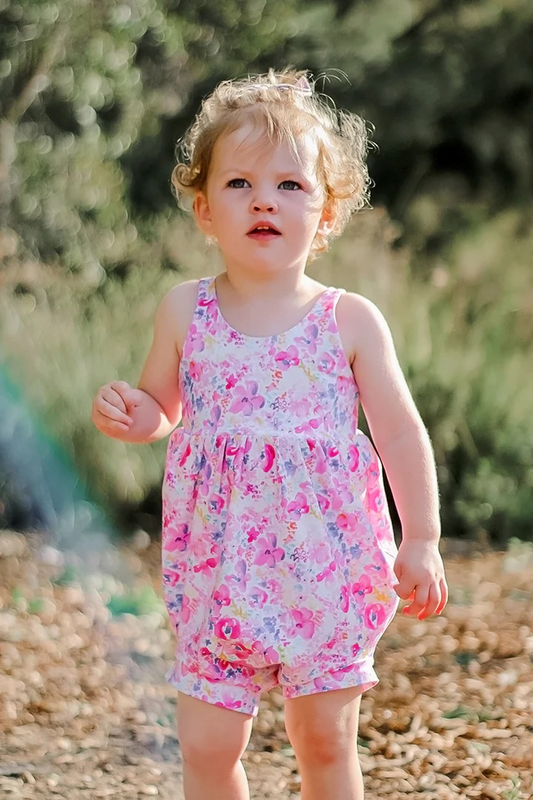 SR2665 flowers  western girl summer romper 202501 preorder