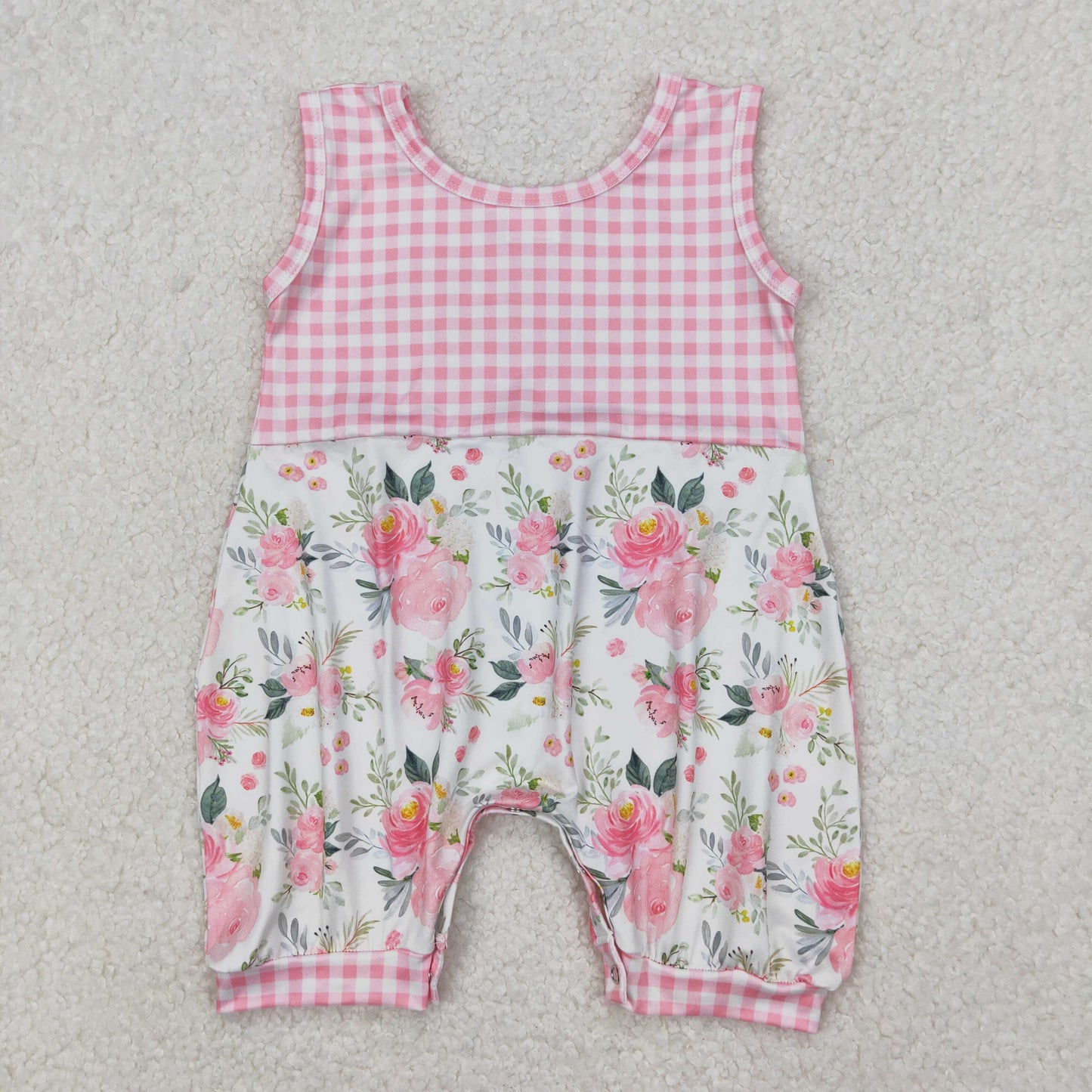 SR2678  western flowers girl summer romper 202503 RTS