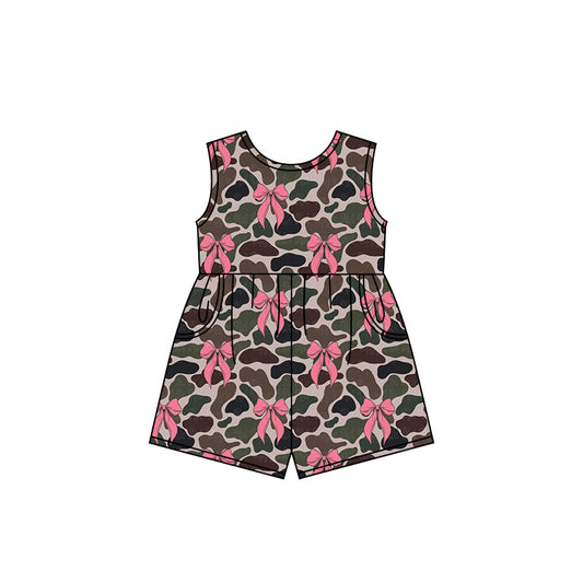 SR2694 bow camo girl jumpsuit overall 202502  preorder