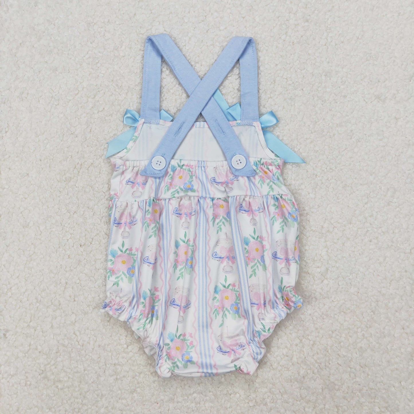 SR2698 bow flowers western girl summer romper 202503 RTS