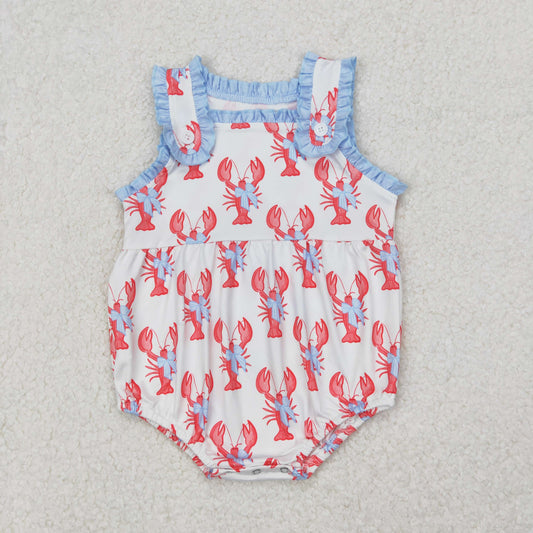 SR2710 RTS bow craw fish  girl romper 202503