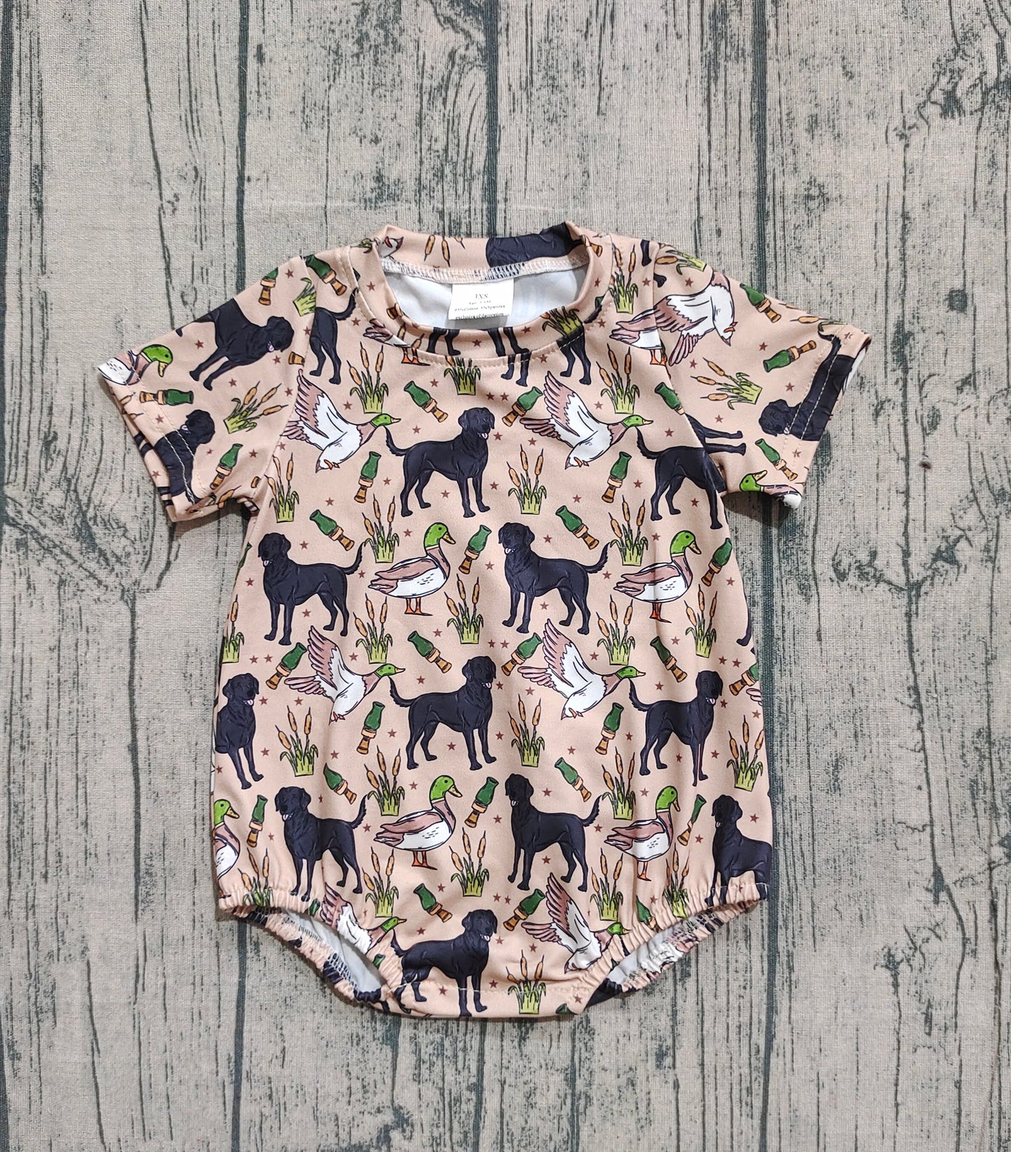 LR2555 dog duck western kids boy romper 202509 preorder