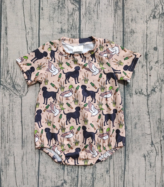 LR2555 dog duck western kids boy romper 202509 preorder
