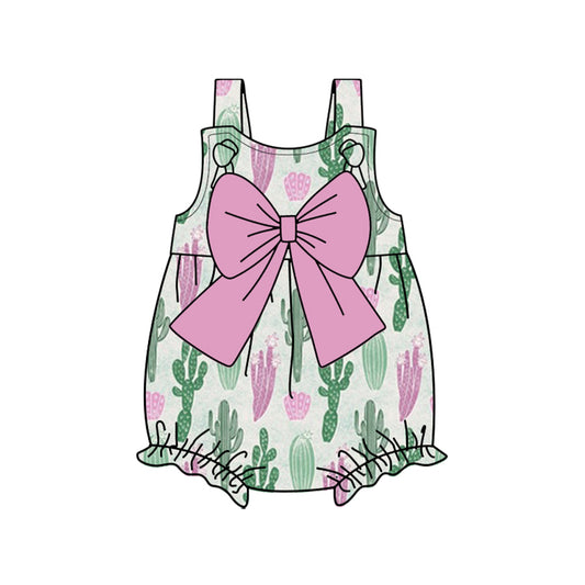 SR2736 preorder cactus bow  girl romper 202502