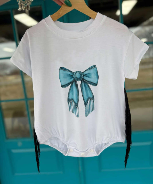 SR2821 western bow girl summer romper 202502 preorder