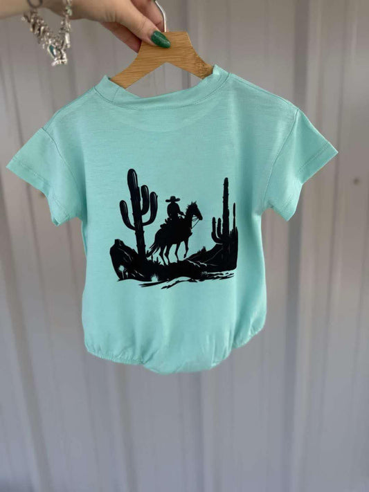 SR2822 cowboy western  girl summer romper 202502 preorder