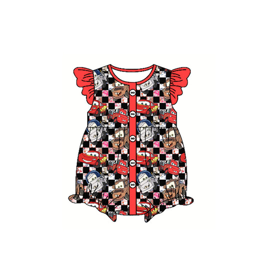 SR2898 car cartoon western girl summer romper 202502 preorder