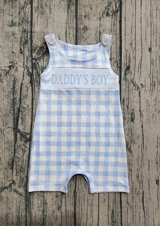 SR2945  embroidery daddy’s boy girl summer romper 202508