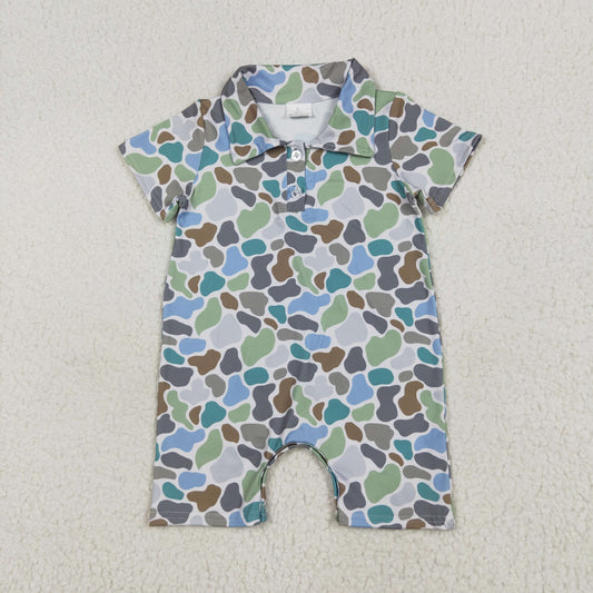 SR2980 camo boy summer romper 202506 RTS
