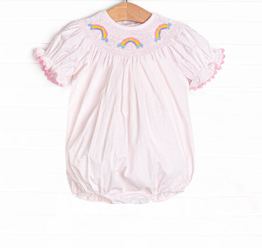 LR2180 smocked rainbow girl romper 202503 preorders