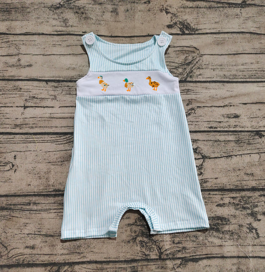SR2991  embroidery smocked duck girl romper 202504 preorders
