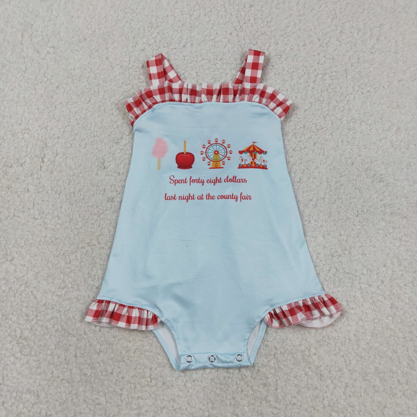 SR3055 apples girl summer romper 202603 RTS