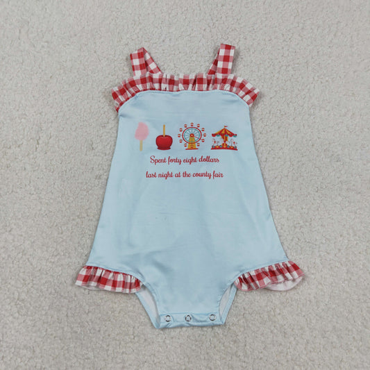SR3055 apples girl summer romper 202603 RTS
