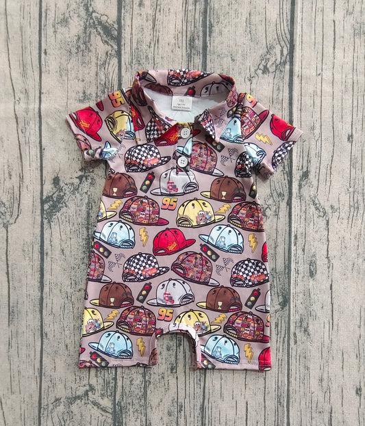 SR3067  cars boy cat Cap romper 202504 preorders