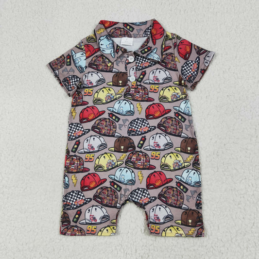 SR3067  cars boy cat Cap romper 202507 RTS