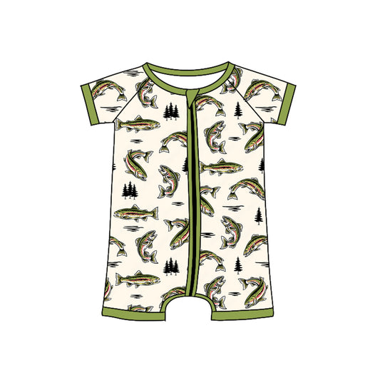 SR3095  western fish western boy kids summer romper 202505  preorder