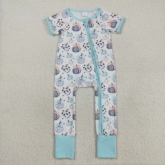SR3109 Halloween pumpkin girl summer romper 202508 RTS