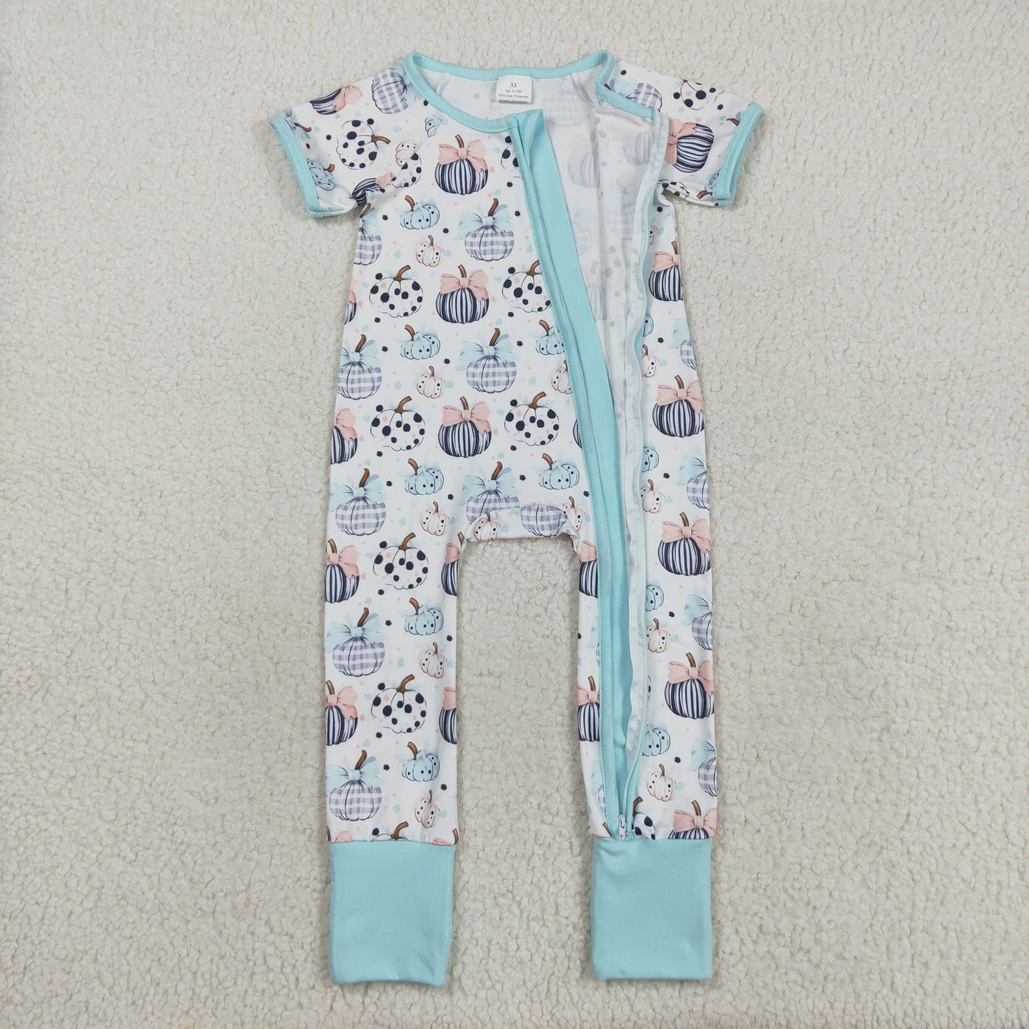 SR3109 Halloween pumpkin girl summer romper 202508 RTS