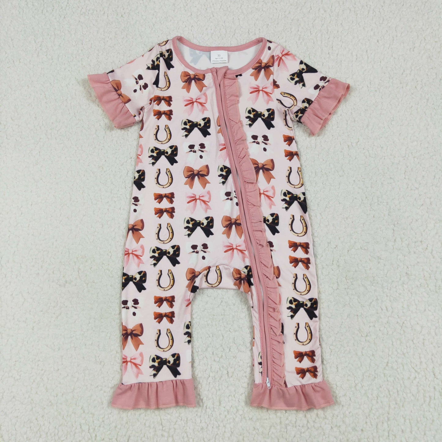 SR3116  bow girl summer romper 202507  RTS