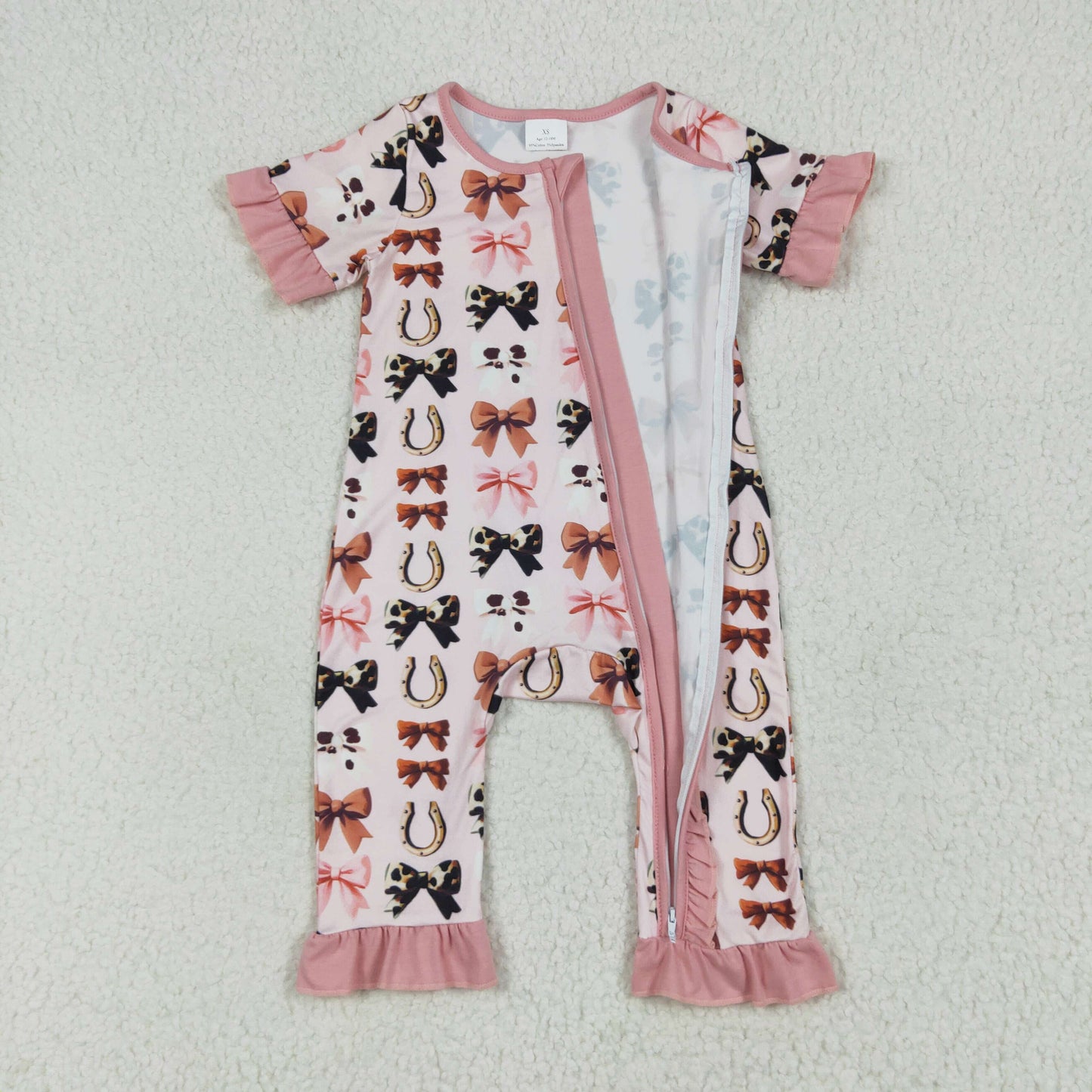 SR3116  bow girl summer romper 202507  RTS
