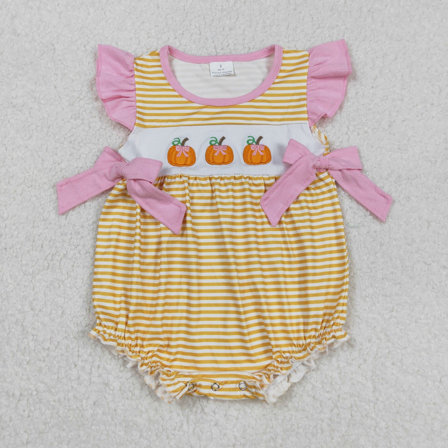 SR3125 embroidery Halloween girl summer romper 202508 RTS
