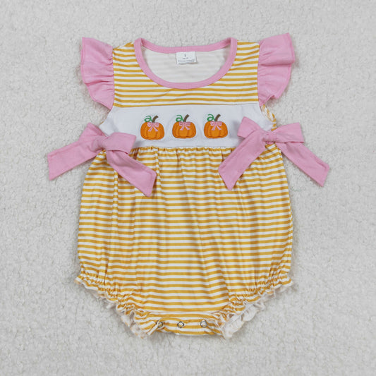 SR3125 embroidery Halloween girl summer romper 202508 RTS