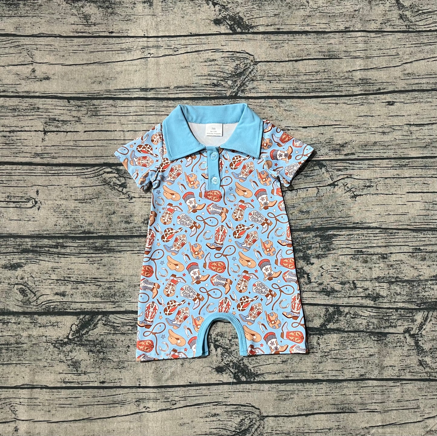 SR3128 western boots boy romper 202505 preorder
