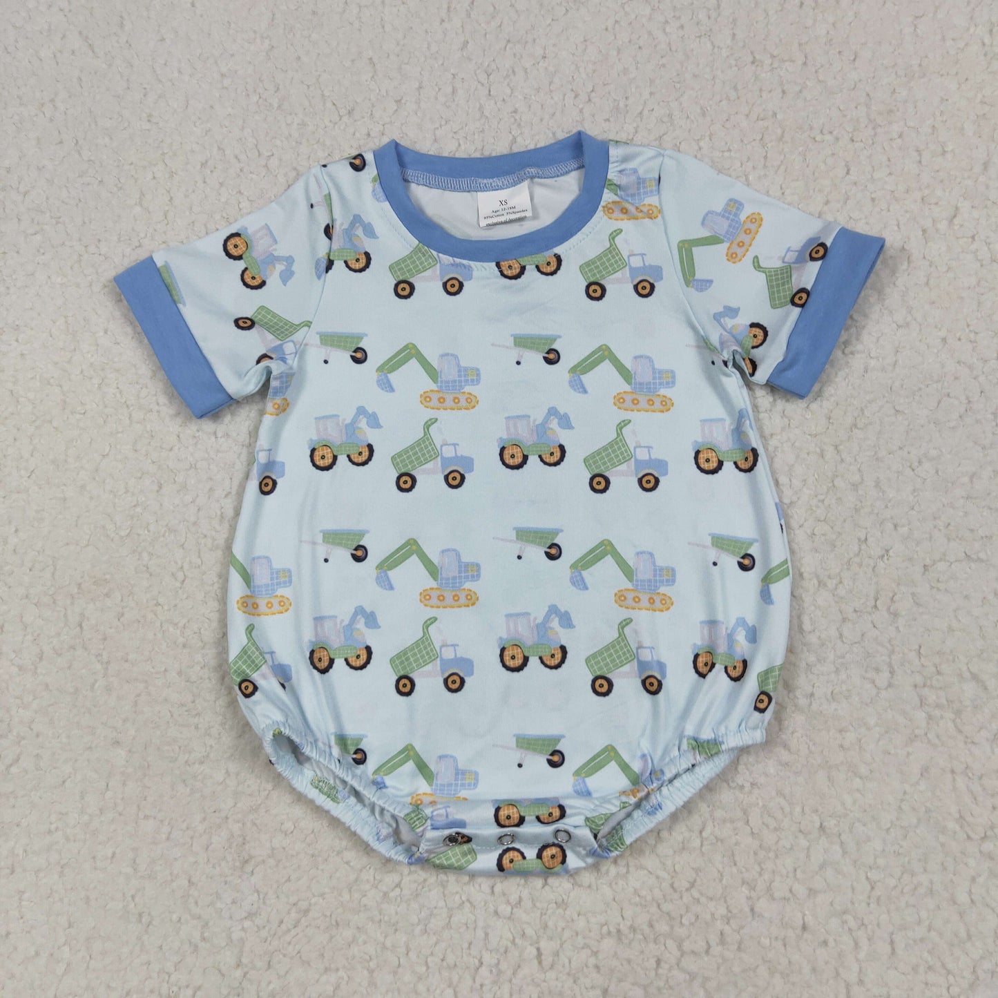 SR3142 tractor boy summer romper 202507 RTS