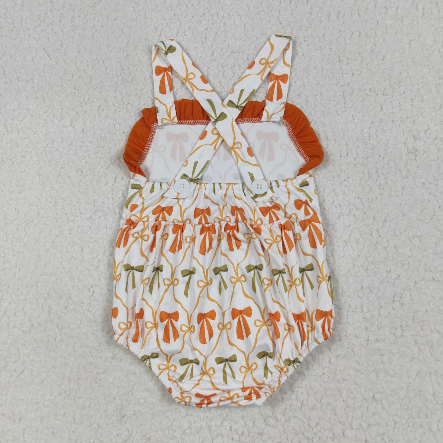 SR3148  Halloween pumpkin bow girl summer romper 202507 RTS