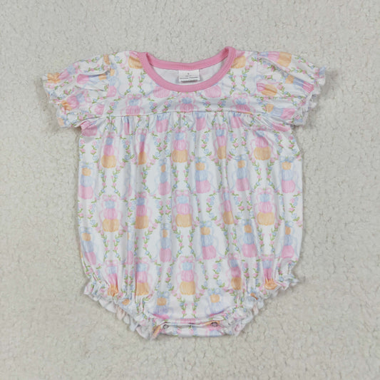 SR3151  Halloween pumpkin bow girl summer romper 202507 RTS