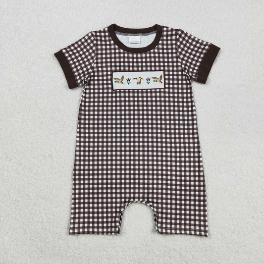 SR3164 Embroidery duck hunting boy romper 202509 RTS