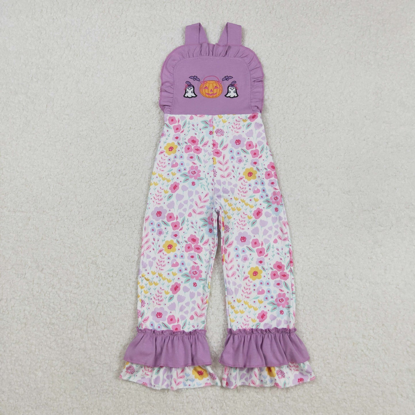 SR3177  Embroidery  Halloween western girl jumpsuit overall 202508 RTS