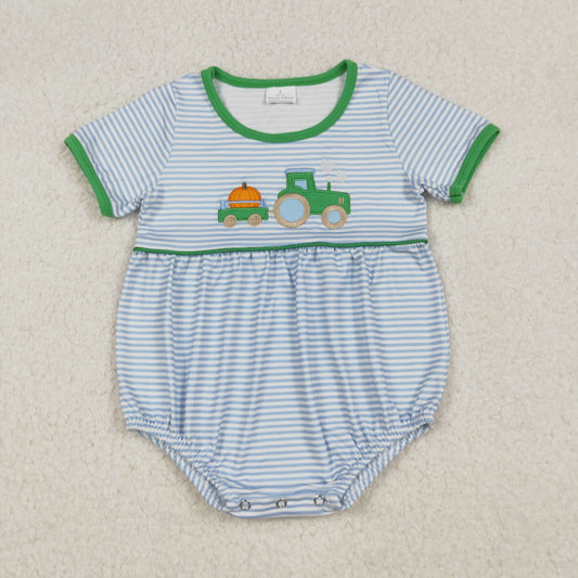 SR3201 embroidery tractor Halloween girl summer romper 202509 RTS