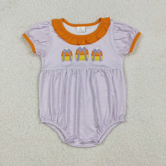 SR3202 embroidery candy Halloween girl summer romper 202509 RTS