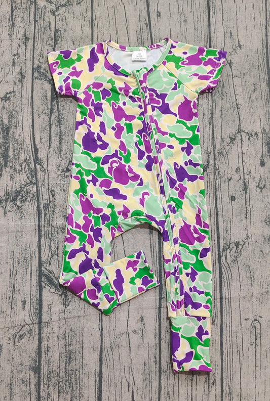 SR3211 Mardi Gras western girl  boy summer romper 202509 preorder