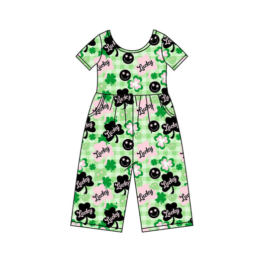 SR3237  loucky love ST Patrick girl summer  jumpsuit  202506 preorder