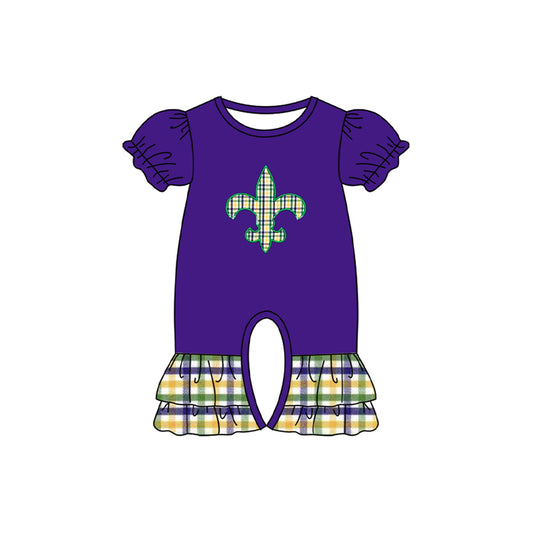 SR3240 MARDI Gras girl summer romper 202509 preorder