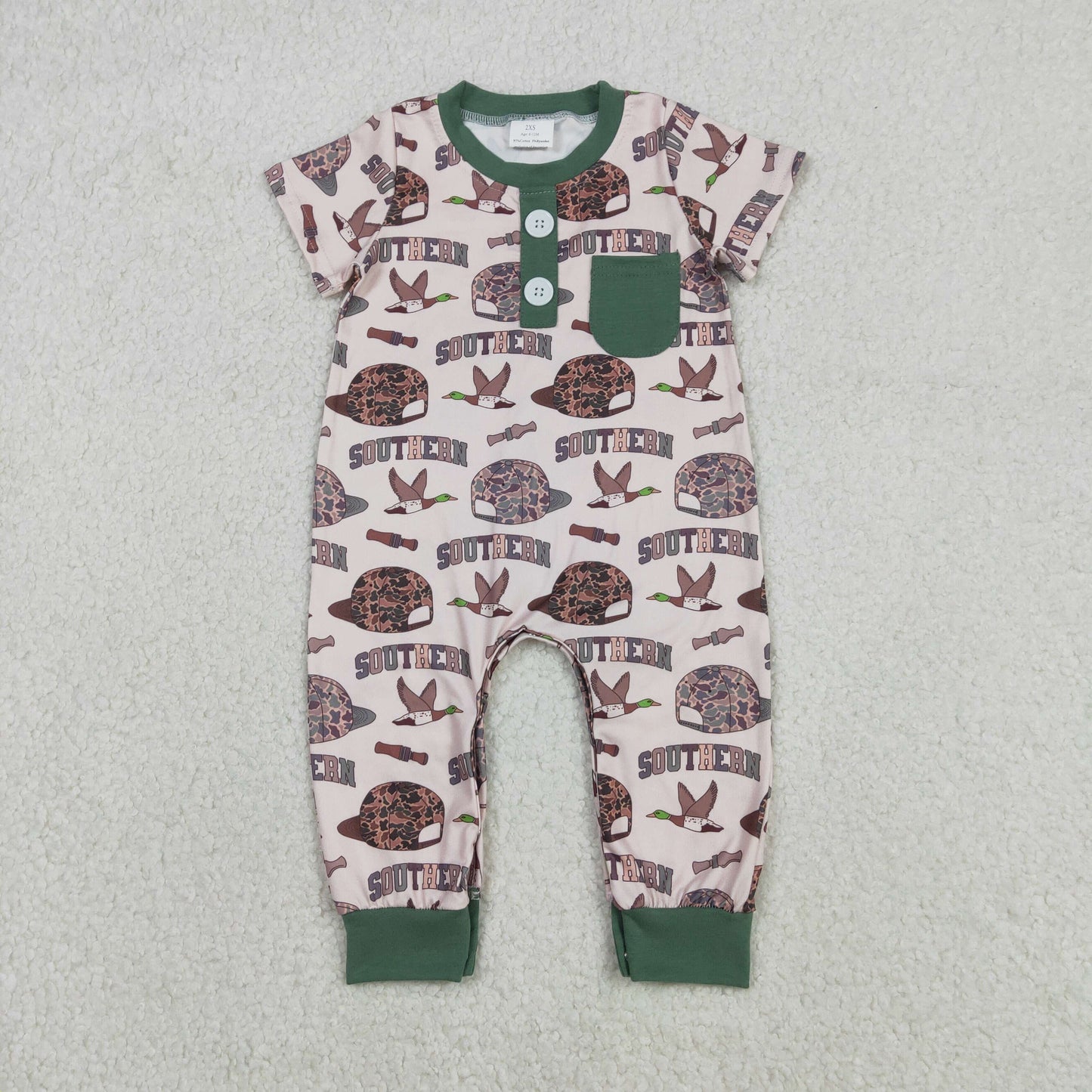 SR3245 DUCK SOUTHEN camo boy summer romper 202512  RTS