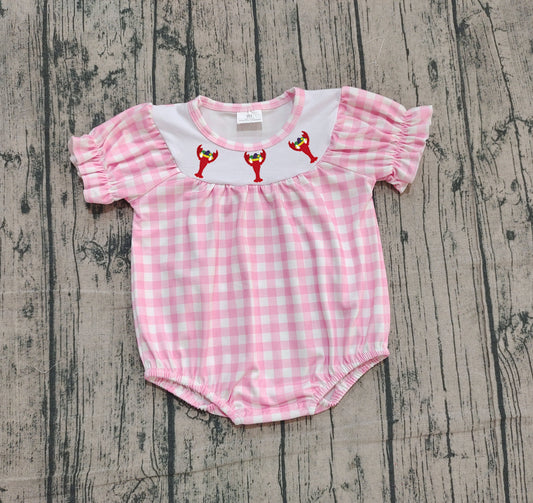 SR3256 embroidery cray fish girl summer romper 202509 preorder