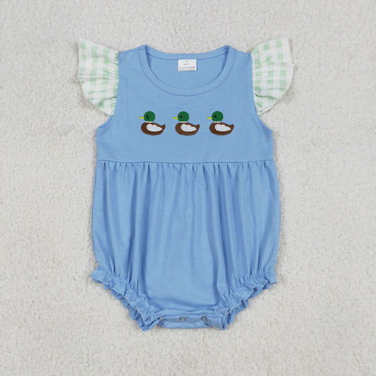 SR3266 Embroidery duck   girl romper 202512 RTS
