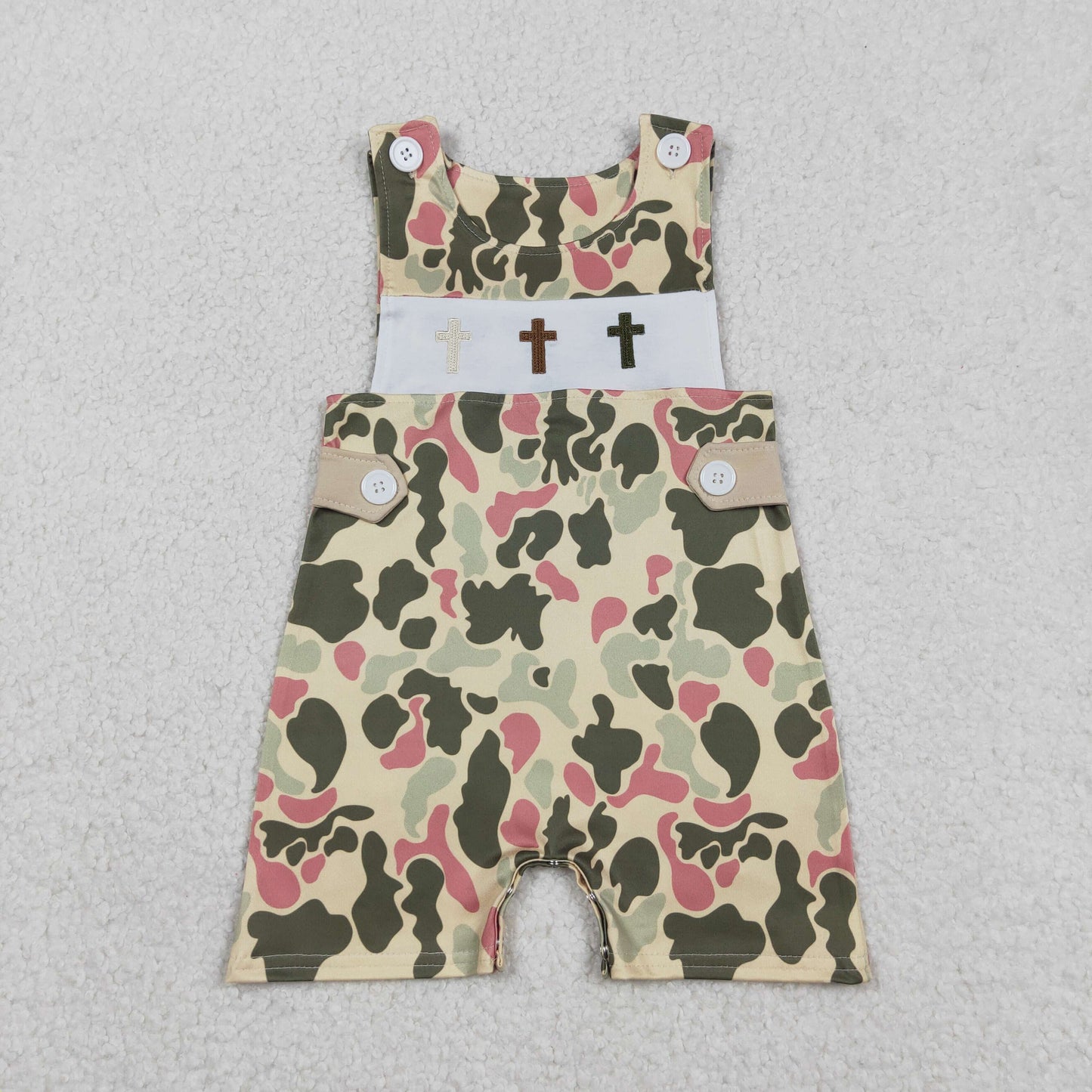 SR3290 Embroidery camo boy  romper 202512 RTS